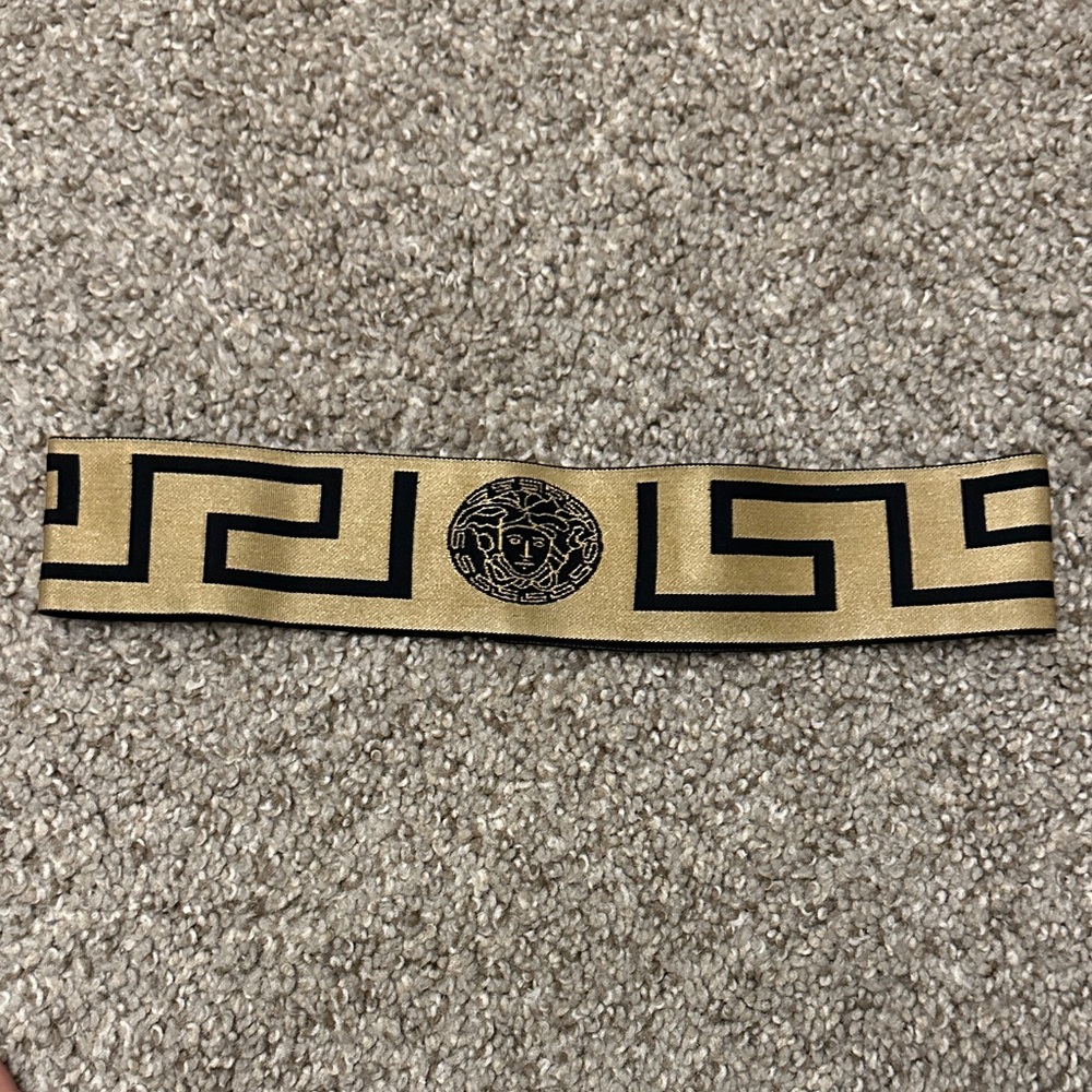 Versace Gold and Black Patterned Headband